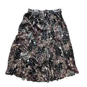 VINTAGE x Womens Boho Flowy Long Skirt Summer Festival Hippie 32" waist stretchy